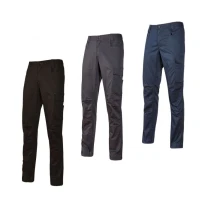 Liquidación total - Pantalón de trabajo Stretch Elásticos Multibolsillos U-Power Bravo Top ST202BC color WestLake Azul Talla M