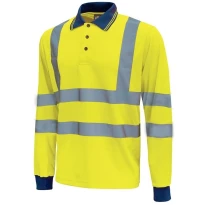 Liquidación total - 3 Piezas - Polo de trabajo Alta visibilidad U-Power Shine HL199YF Talla 3XL Color Amarillo Flúor 2