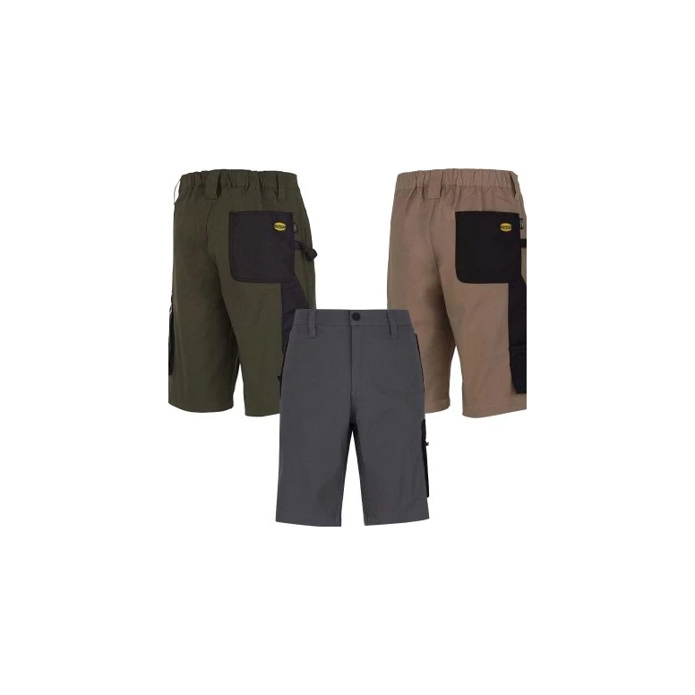 Liquidación total - Bermuda de trabajo Diadora Stretch Multibolsillos 702.170018 color gris Talla L