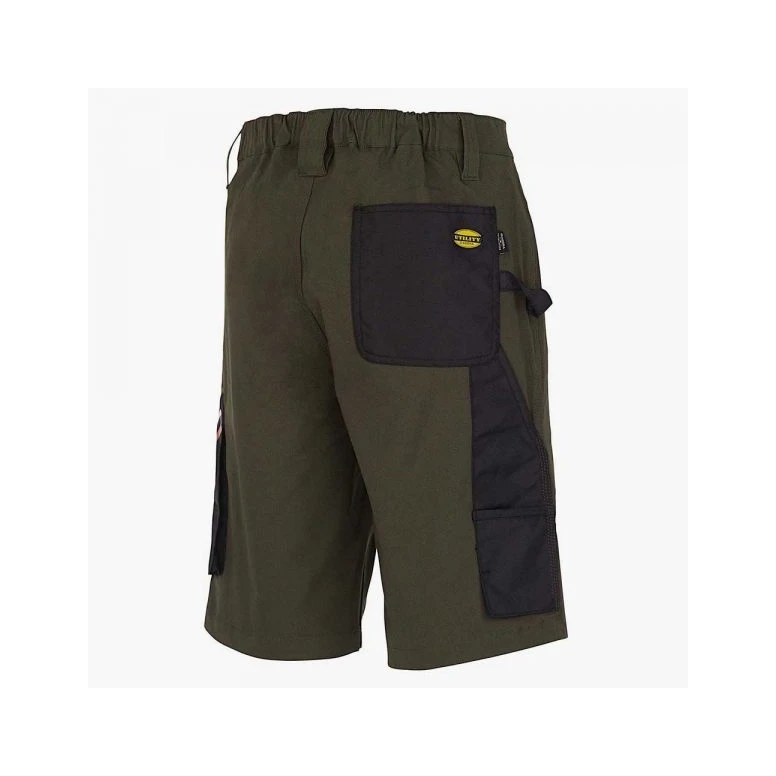 Liquidación total - Bermuda de trabajo Diadora Stretch Multibolsillos 702.170018 color gris Talla L