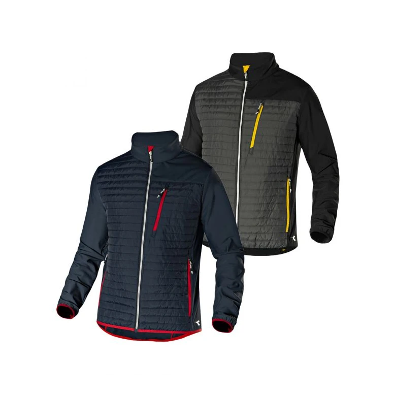 Liquidación total - Chaqueta de trabajo Diadora Hybrid Sweat-Jacket Color Block 702.179458 negro/amarillo Talla L