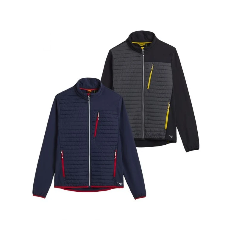 Liquidación total - Chaqueta de trabajo Diadora Hybrid Sweat-Jacket Color Block 702.179458 negro/amarillo Talla L