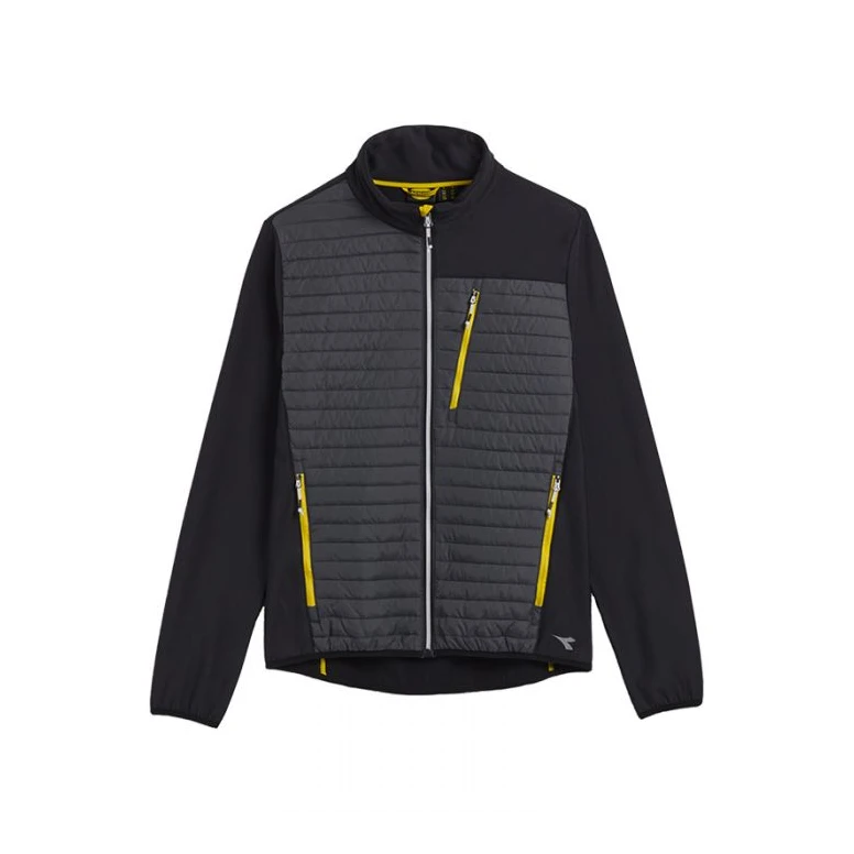 Liquidación total - Chaqueta de trabajo Diadora Hybrid Sweat-Jacket Color Block 702.179458 negro/amarillo Talla L
