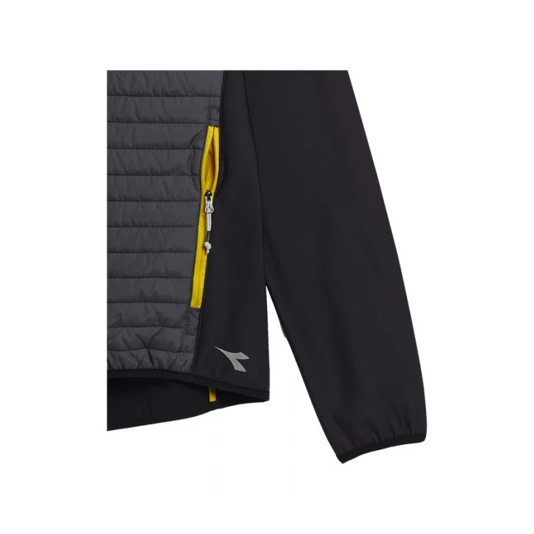 Liquidación total - Chaqueta de trabajo Diadora Hybrid Sweat-Jacket Color Block 702.179458 negro/amarillo Talla L