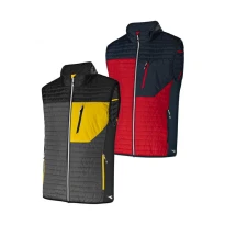 Liquidación total - Chaleco de trabajo Diadora Light Vest Color Block 702.179455 negro/amarillo Talla L