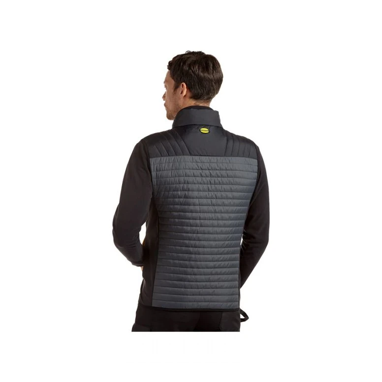 Liquidación total - Chaleco de trabajo Diadora Light Vest Color Block 702.179455 negro/amarillo Talla L