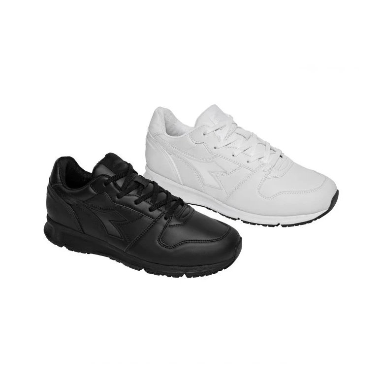 Liquidación total - Zapatos de seguridad Diadora Crew Micro OB SRC sin puntera 701.176228 Número 48 Color Blanco