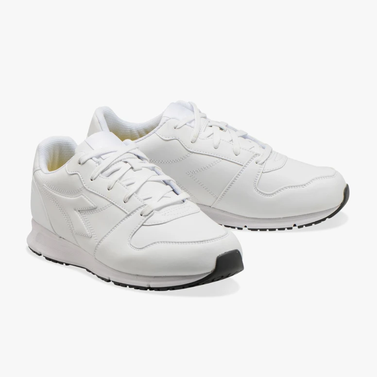 Liquidación total - Zapatos de seguridad Diadora Crew Micro OB SRC sin puntera 701.176228 Número 48 Color Blanco