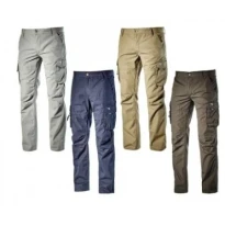 Liquidación total - Pantalón de trabajo Diadora Multibolsillos Win II 702.160305 Talla S Color Gris