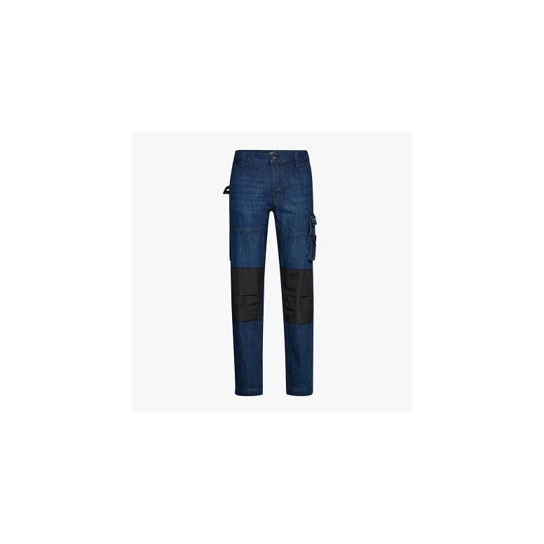 Liquidación total - Pantalón de trabajo Diadora Denim stretch Multibolsillos Win 702.175340 Número 46