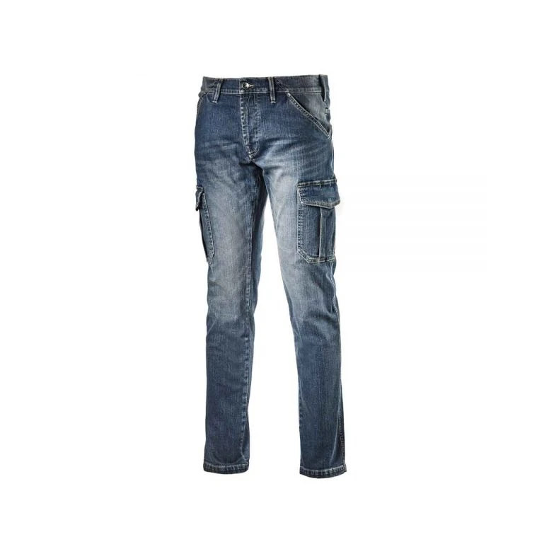 Liquidación total - Pantalón de trabajo Diadora Cargo Stone 702.172115 Número 52 Color Azul