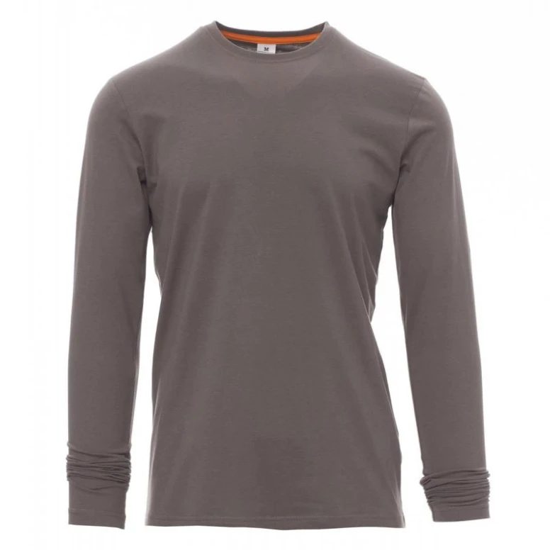 Liquidación total - T-shirt Cuello redondo a Manga larga de Algodón Pineta - Payper AY 7500 gris humo Talla M