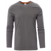 Liquidación total - T-shirt Cuello redondo a Manga larga de Algodón Pineta - Payper AY 7500 gris humo Talla M