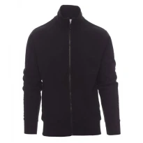 Liquidación total - Sudadera de Hombre con cinta de refuerzo en el cuello Houston - Payper AY 7542 negro Talla XS