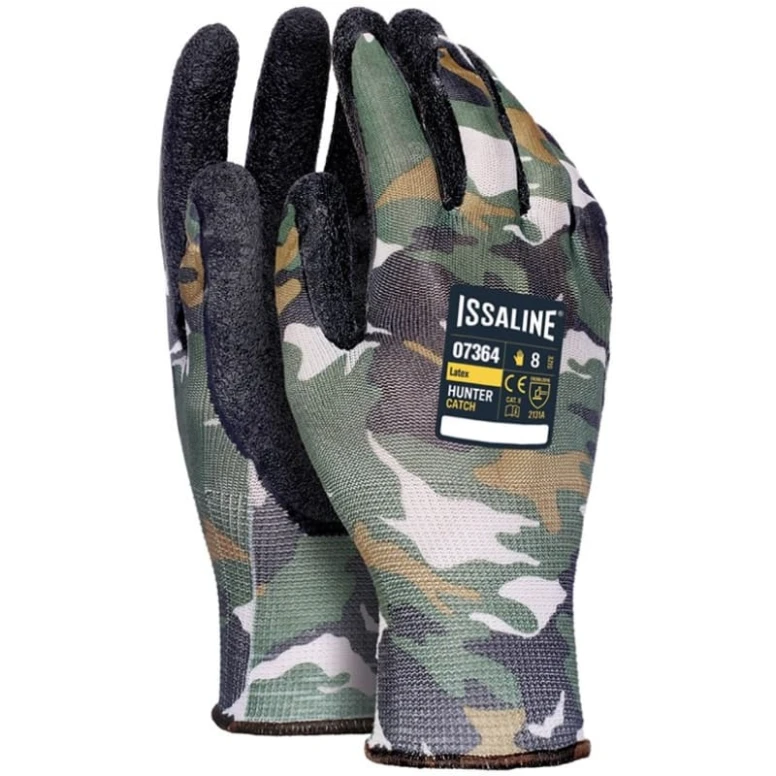 12 Pares - Guantes de trabajo Hunter Catch de poliéster - Issa Line 07364