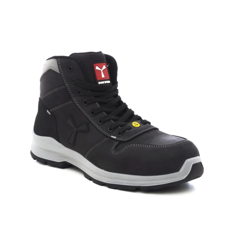 Liquidación total - Zapatos de seguridad Payper Get Force Mid Unisex S3 SRC ESD MID NABUK color humo cool número 44