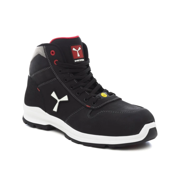 Liquidación total - Zapatos de seguridad Payper Get Force Mid Unisex S3 SRC ESD MID NABUK color humo cool número 44