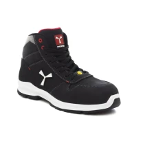 Liquidación total - Zapatos de seguridad Payper Get Force Mid Unisex S3 SRC ESD MID NABUK color humo cool número 44