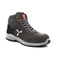 Liquidación total - Zapatos de seguridad Payper Get Force Mid Unisex S3 SRC ESD MID NABUK color humo cool número 44
