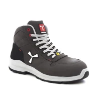 Liquidación total - Zapatos de seguridad Payper Get Force Mid Unisex S3 SRC ESD MID NABUK color humo cool número 44