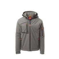 Liquidación total - Chaquetón de trabajo Softshell Stretch Multibolsillos Payper Stream Pad AY 7256 Talla 5XL negro/negro