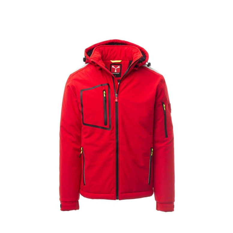 Liquidación total - Chaquetón de trabajo Softshell Stretch Multibolsillos Payper Stream Pad AY 7256 Talla 5XL negro/negro