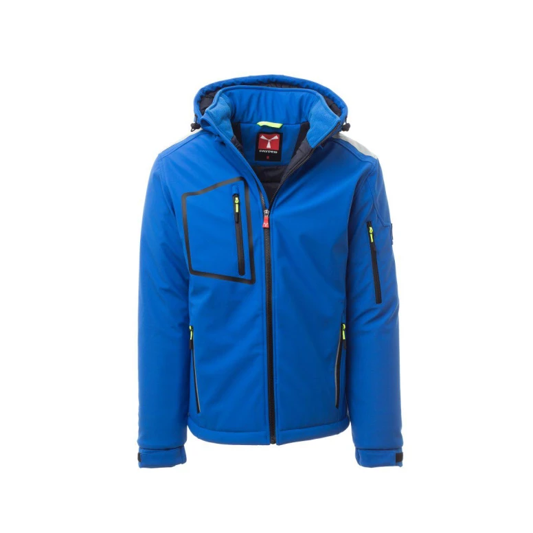 Liquidación total - Chaquetón de trabajo Softshell Stretch Multibolsillos Payper Stream Pad AY 7256 Talla 5XL negro/negro
