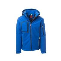 Liquidación total - Chaquetón de trabajo Softshell Stretch Multibolsillos Payper Stream Pad AY 7256 Talla 5XL negro/negro