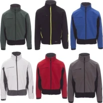 Liquidación total - Chaqueta Softshell Multibolsillos Ergonomica Bicolor Storm - Payper AY 7237 Talla L gris/negro