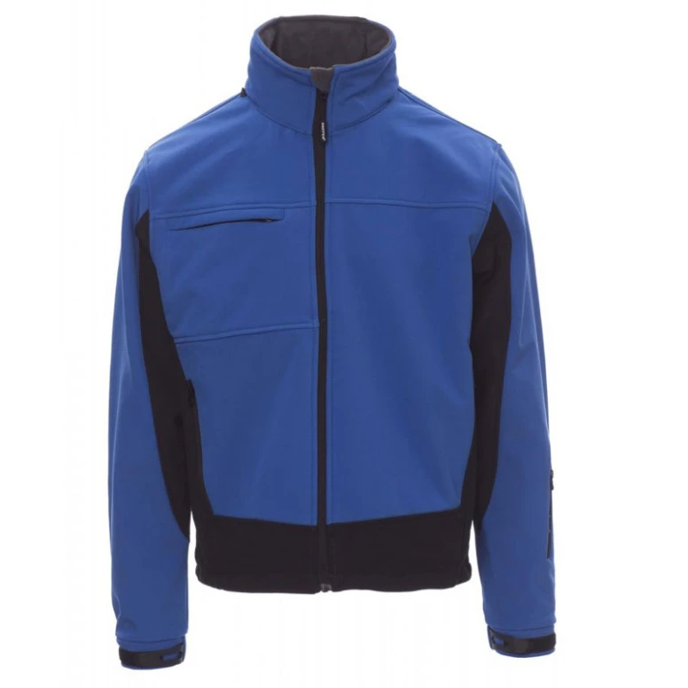 Liquidación total - Chaqueta Softshell Multibolsillos Ergonomica Bicolor Storm - Payper AY 7237 Talla L gris/negro