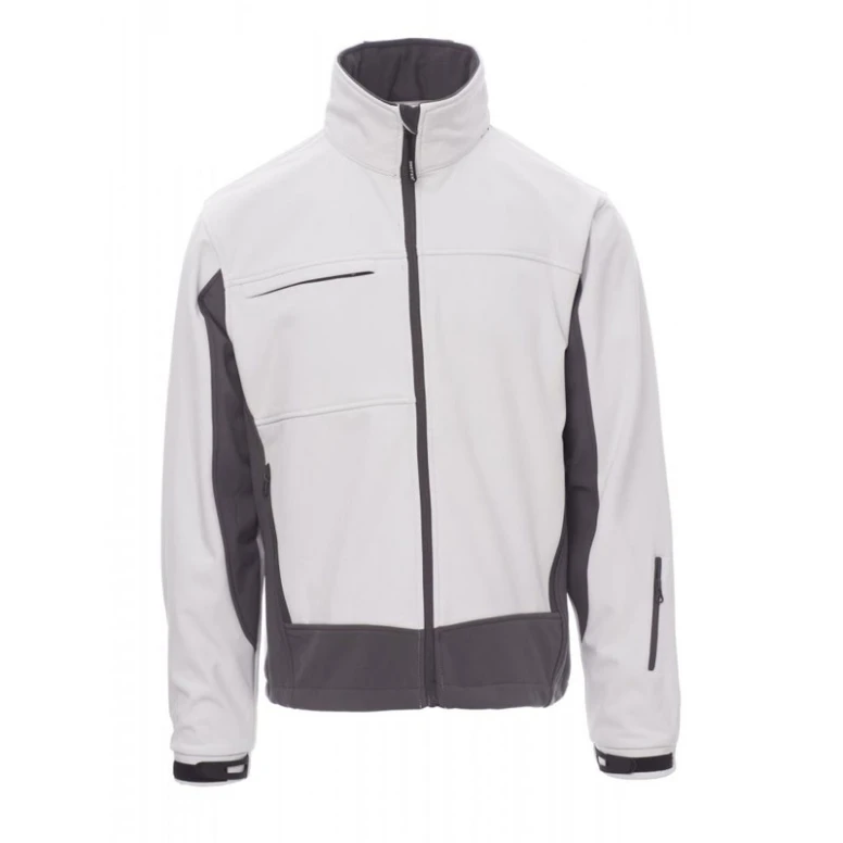 Liquidación total - Chaqueta Softshell Multibolsillos Ergonomica Bicolor Storm - Payper AY 7237 Talla L gris/negro