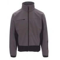 Liquidación total - Chaqueta Softshell Multibolsillos Ergonomica Bicolor Storm - Payper AY 7237 Talla L gris/negro