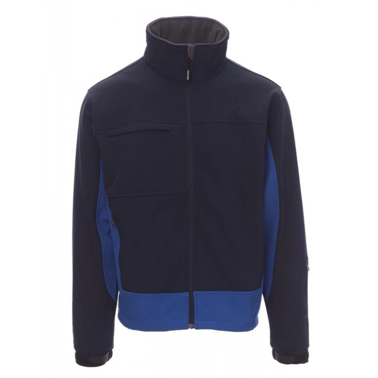Liquidación total - Chaqueta Softshell Multibolsillos Ergonomica Bicolor Storm - Payper AY 7237 Talla L gris/negro
