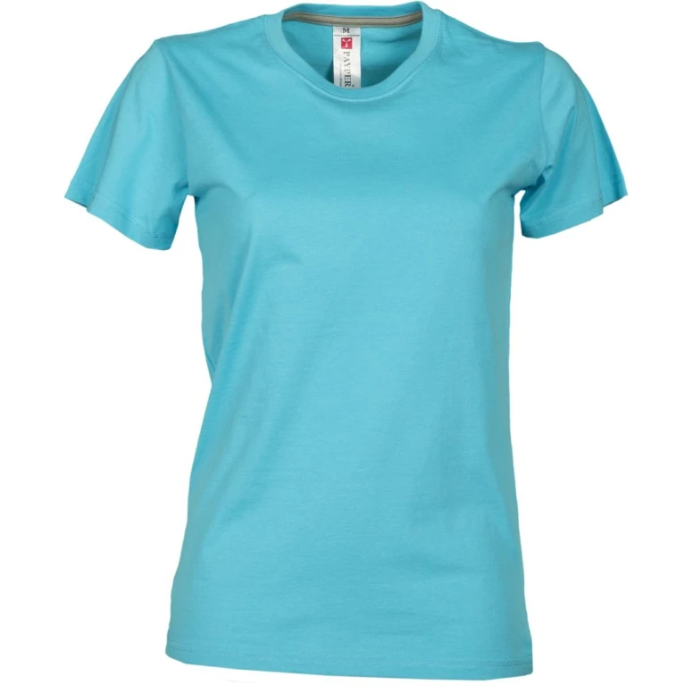 Liquidación total - T-shirt Sunrise Mujer Cuello redondo a Manga corta de Algodón - Payper SUNRISE LADY Talla XS Color Celeste