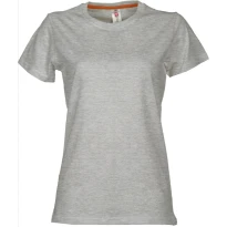 Liquidación total - T-shirt Sunrise Mujer Cuello redondo a Manga corta de Algodón - Payper SUNRISE LADY Talla XS Color Celeste