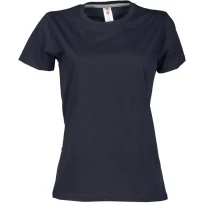 Liquidación total - T-shirt Sunrise Mujer Cuello redondo a Manga corta de Algodón - Payper SUNRISE LADY Talla XS Color Celeste