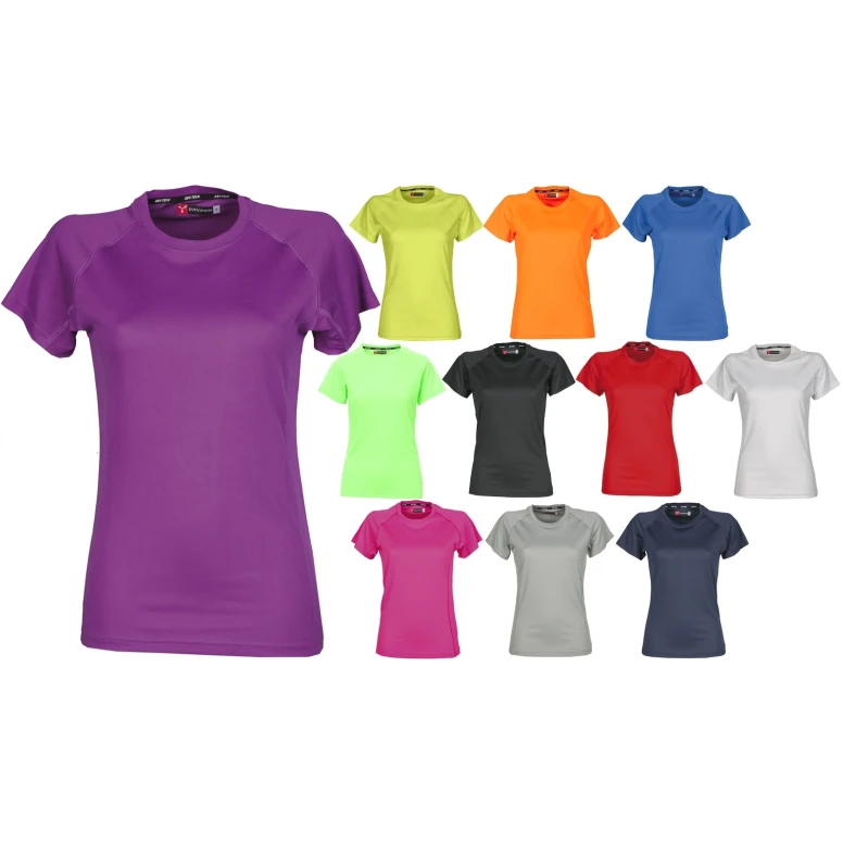 Liquidación total - T-shirt Runner Mujer Tecnica deportiva con Manga Raglan - Payper RUNNER LADY Talla L Color Negro