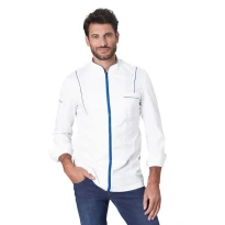 Liquidación total - Chaqueta de trabajo Chef Eros Siggi 28GC0004/01-0757 Talla M Color Blanco Negro 2