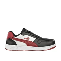 Liquidación total - Zapatos de seguridad Puma Frontcourt Black/White/Red Low S3 FO HRO ESD SRC 640200 número 39