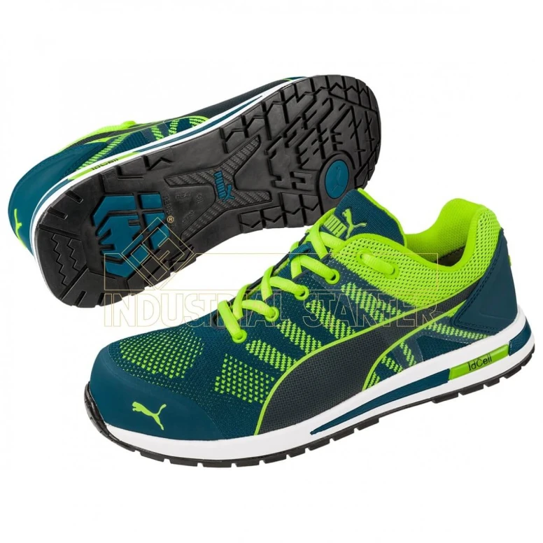 Liquidación total - Zapatos de seguridad Puma ELEVATE KNIT GREEN LOW S1P HRO ESD SRC 643170 número 39