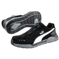 Liquidación total - Zapatos de seguridad Puma Airtwist Black Disc Low con cierre BOA S3 HRO ESD SRC 644651 número 43