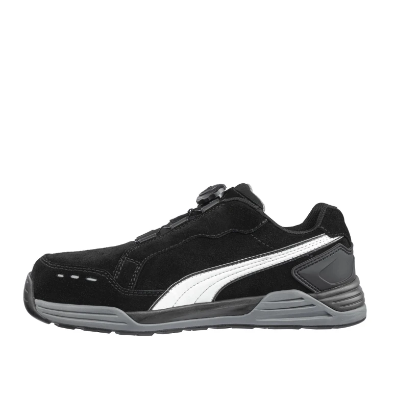 Liquidación total - Zapatos de seguridad Puma Airtwist Black Disc Low con cierre BOA S3 HRO ESD SRC 644651 número 43