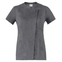 Liquidación total - Chaqueta Mao manga corta de trabajo Cocinero Giblor's Chiara Lady 20P02K202 Talla L Color Gris