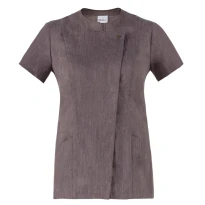 Liquidación total - Chaqueta Mao manga corta de trabajo Cocinero Giblor's Chiara Lady 20P02K202 Talla L Color Gris