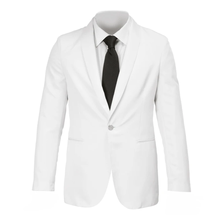 Liquidación total - Chaqueta de trabajo 100% poliéster Giblor's Vittorio 121 Talla M Color Blanco