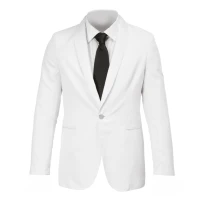 Liquidación total - Chaqueta de trabajo 100% poliéster Giblor's Vittorio 121 Talla M Color Blanco