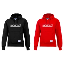 Liquidación total - Sudadera con capucha de trabajo Sparco Hoodie Frame Lady 01316 Talla L Color Rojo