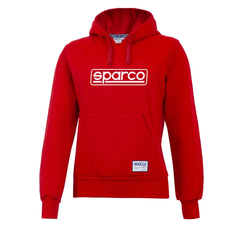 Liquidación total - Sudadera con capucha de trabajo Sparco Hoodie Frame Lady 01316 Talla L Color Rojo