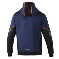 Liquidación total - Sudadera con capucha de trabajo Sparco Tech Hooded full zip 02414 Talla L Color Negro Gris