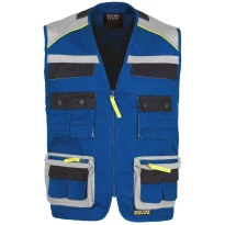 Chaleco safari de verano multibolsillos con detalles reflectantes - Workteam
